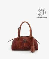 Trinity Ranch Tooled Leather Dome Handbag