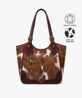 Trinity Ranch Western Charm Cowhide Shoulder Tote