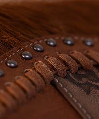 Trinity Ranch Hair-On Cowhide Saddle Shape Wallet