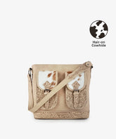 Trinity Ranch Hair-on Cowhide Tooled Concealed Carry Shoulder Bag