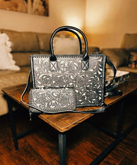 Trinity Ranch Floral Tooling Tote Bag - Limited Stock