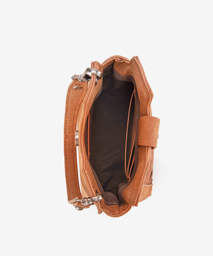 Trinity Ranch Tooled leather Crossbody