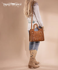Trinity Ranch Tooled Tote Concealed Carry Bag Set