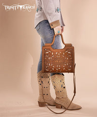 Trinity Ranch Tooled Tote Concealed Carry Bag Set