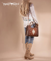 Trinity Ranch Tooled Tote Concealed Carry Bag Set