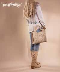 Trinity Ranch Tooled Tote Concealed Carry Bag Set