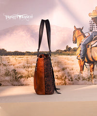 Trinity Ranch Floral Tooled Concealed Carry Tote Bag Set