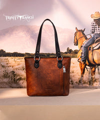Trinity Ranch Floral Tooled Concealed Carry Tote Bag Set