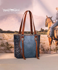 Trinity Ranch Floral Tooled Concealed Carry Tote Bag Set