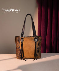 Trinity Ranch Floral Tooled Concealed Carry Tote Bag Set