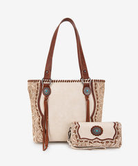 Trinity Ranch Floral Tooled Concealed Carry Tote Bag Set