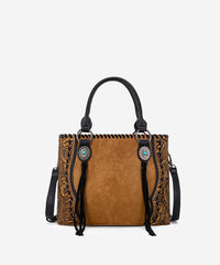 Trinity Ranch Floral Tooled Concho Tote Bag Set