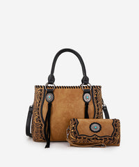 Trinity Ranch Floral Tooled Concho Tote Bag Set