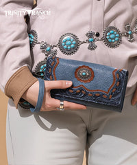 Trinity Ranch Floral Tooled Concealed Carry Tote Bag Set