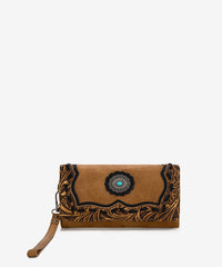Trinity Ranch Floral Tooled Concho Tote Bag Set