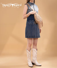 Trinity Ranch Tooled Fringe Crossbody Sling Bag