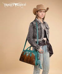 Trinity Ranch Hair-on Cowhide Crossbody Purse and Wallet Collection