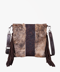 Trinity Ranch Cowhide horsehair Crossbody Bag - Montana West World