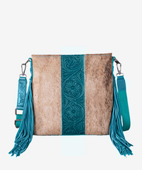 Trinity Ranch Cowhide horsehair Crossbody Bag - Montana West World