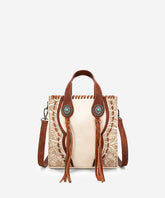 Trinity Ranch Floral Tooled Concho Mini Crossbody Tan