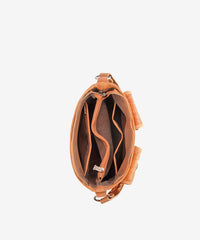 Trinity Ranch Hair-on Cowhide Tooled Concealed Carry Shoulder Bag Brown