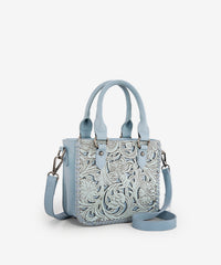 Trinity Ranch Western Floral Tooled Tote Bag Jean