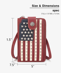 Montana West American Pride Phone Crossbody Bag