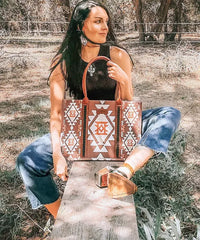 Wrangler Southwestern Print Tote Bag Set