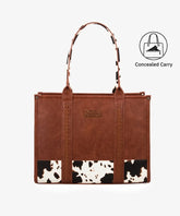 Wrangler Wide Cow Print Tote Bag
