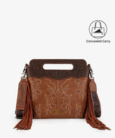 Wrangler Tooled Fringe Crossbody Bag