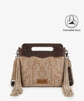Wrangler Tooled Fringe Crossbody Bag