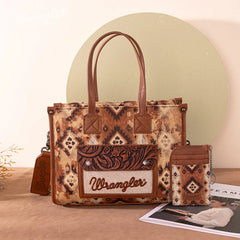 Wrangler Aztec Concealed Carry Canvas Tote Bag Set