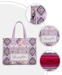 Wrangler Aztec Concealed Carry Canvas Tote Bag Collection