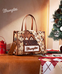 Wrangler canvas tote bag in brown