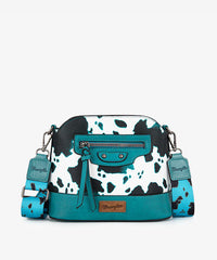 Wrangler Zippered Cow Print Crossbody Bag