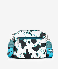 Wrangler Zippered Cow Print Crossbody Bag
