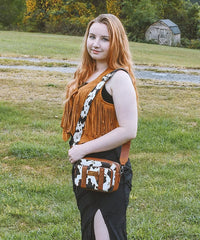 Wrangler Cow Print Crossbody Bag