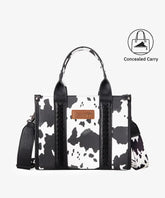 Wrangler Cow Print Concealed Crossbody Bag