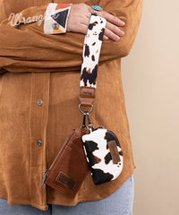Wrangler Cow-Print Card Holder and Wallet Set