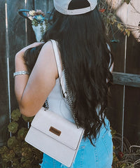 Wrangler Full-Grain Leather Flap Crossbody Purse-Country Glam Outfits