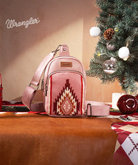 Wrangler Aztec Knitted Sling Bag