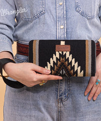 Wrangler Aztec Knitted Wristlet Wallet with Wrist Strap