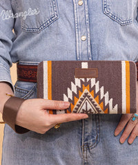 Wrangler Aztec Knitted Wristlet Wallet with Wrist Strap