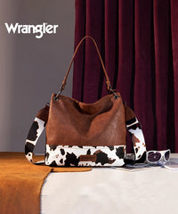 Wrangler Vegan Leather Crossbody Hobo Bag
