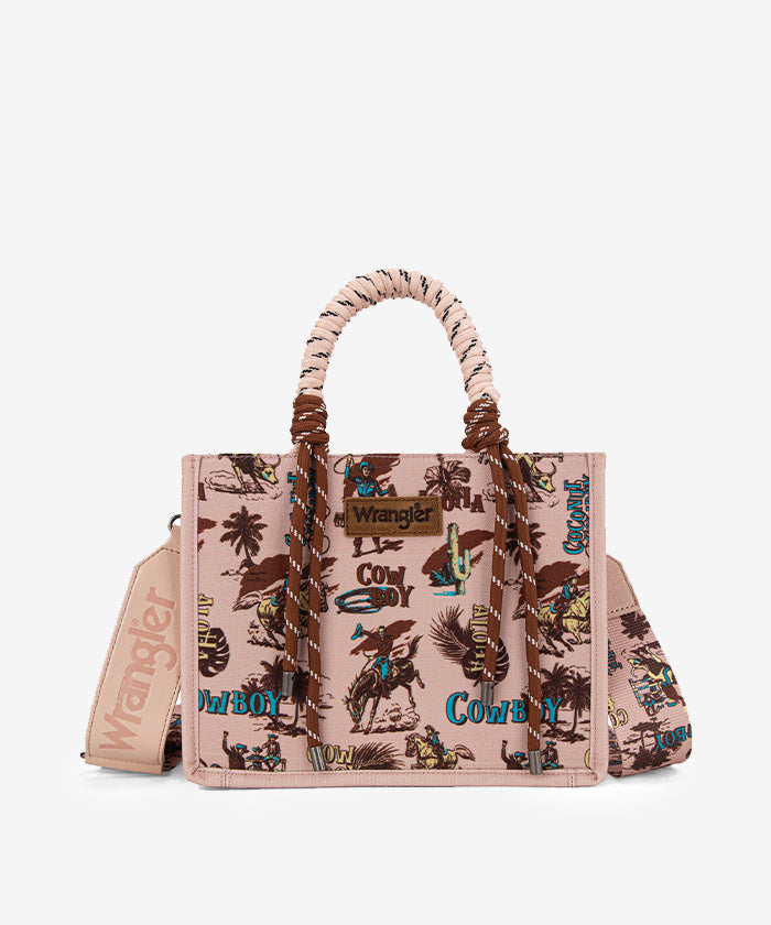 Wrangler Southwestern Print Rope Handle Tote Bag