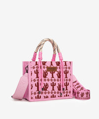 Wrangler Southwestern Print Rope Handle Tote Bag