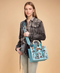 Wrangler Southwestern Print Rope Handle Tote Bag