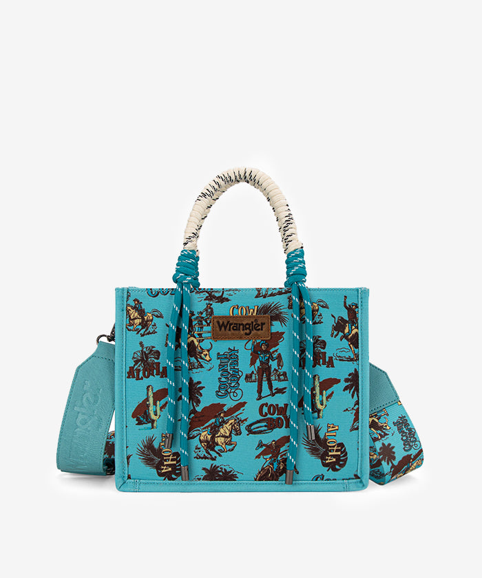 Wrangler Southwestern Print Rope Handle Tote Bag