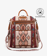 Wrangler Aztec Print Canvas Backpack