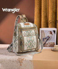 Wrangler Aztec Print Canvas Backpack